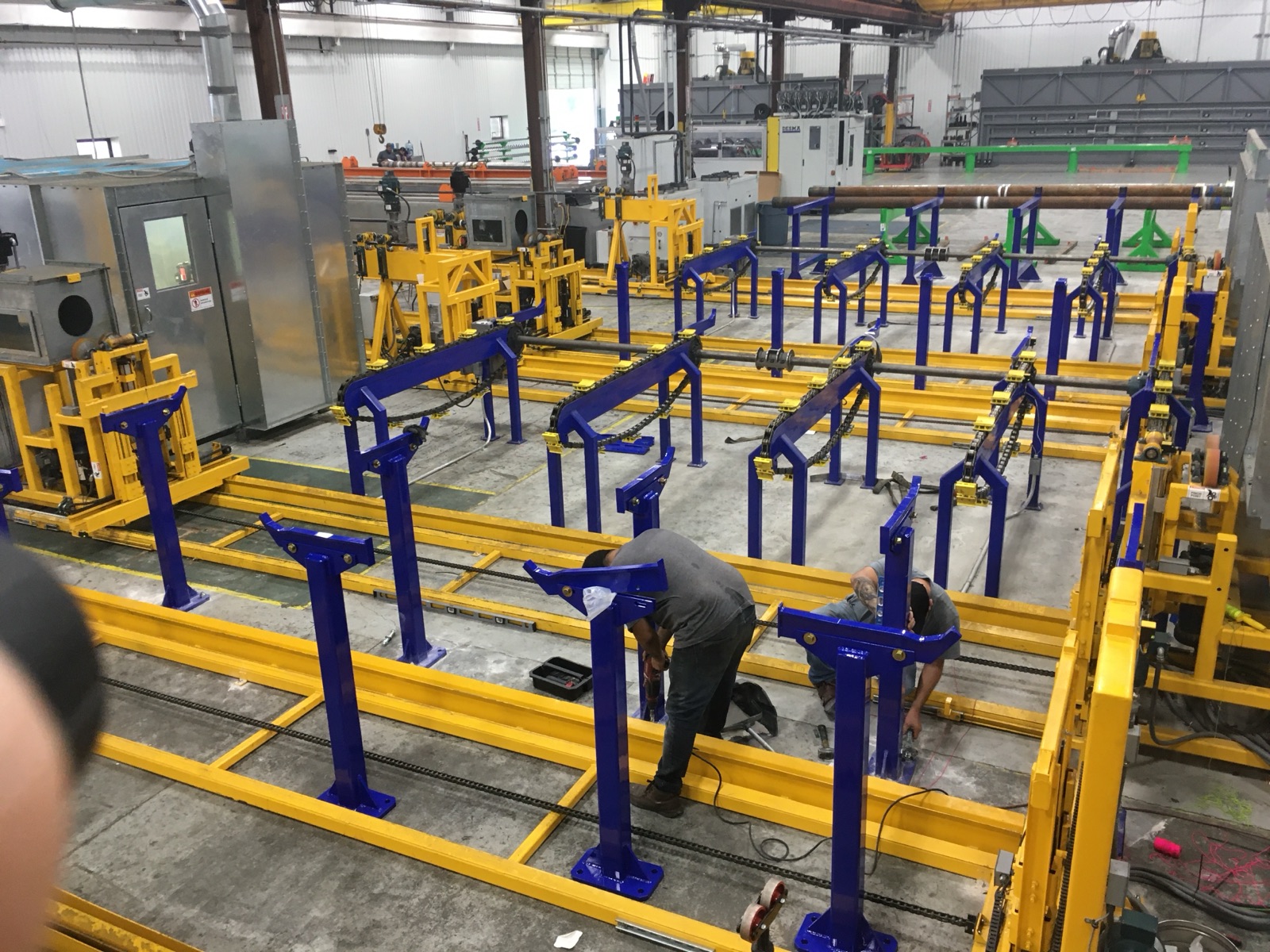 Pipe handling racks and kickers from above